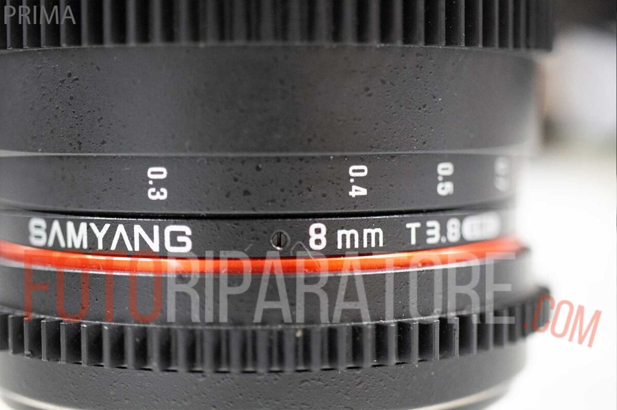 Samyang 8mm messa a fuoco errata