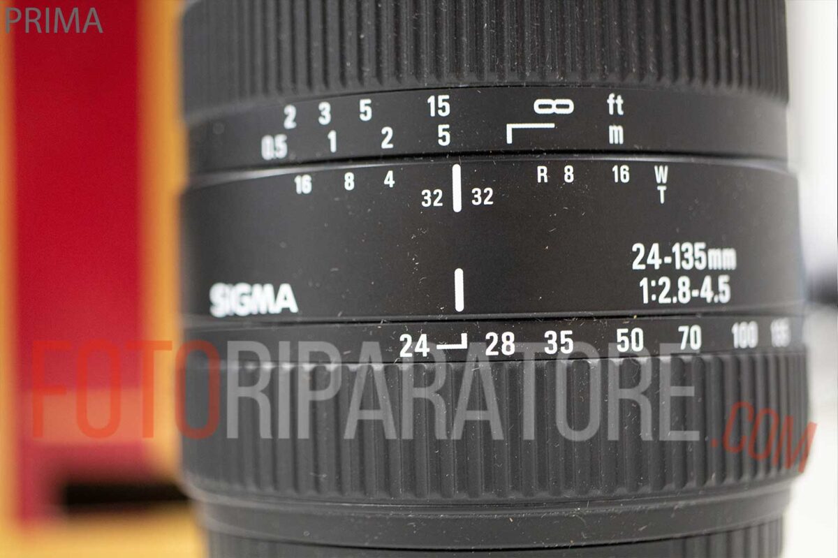 Sigma 24-135 errore diaframma - Sostituzione flat